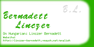 bernadett linczer business card